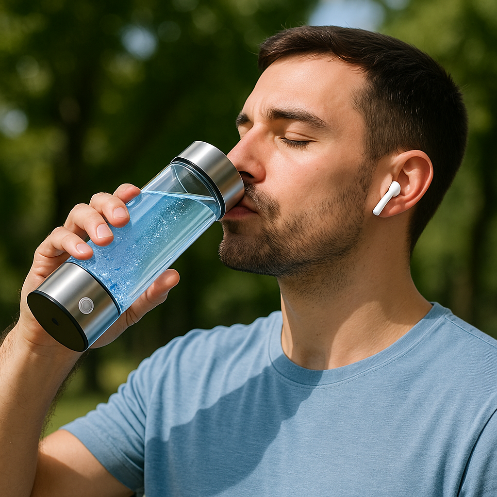 Hydrogen Water Bottle – Dual Chamber Hydrogen & Oxygen Generator