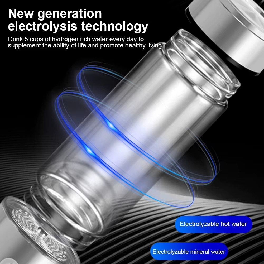 Hydrogen Water Bottle – Dual Chamber Hydrogen & Oxygen Generator