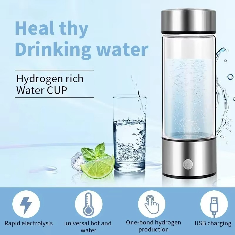 Hydrogen Water Bottle – Dual Chamber Hydrogen & Oxygen Generator