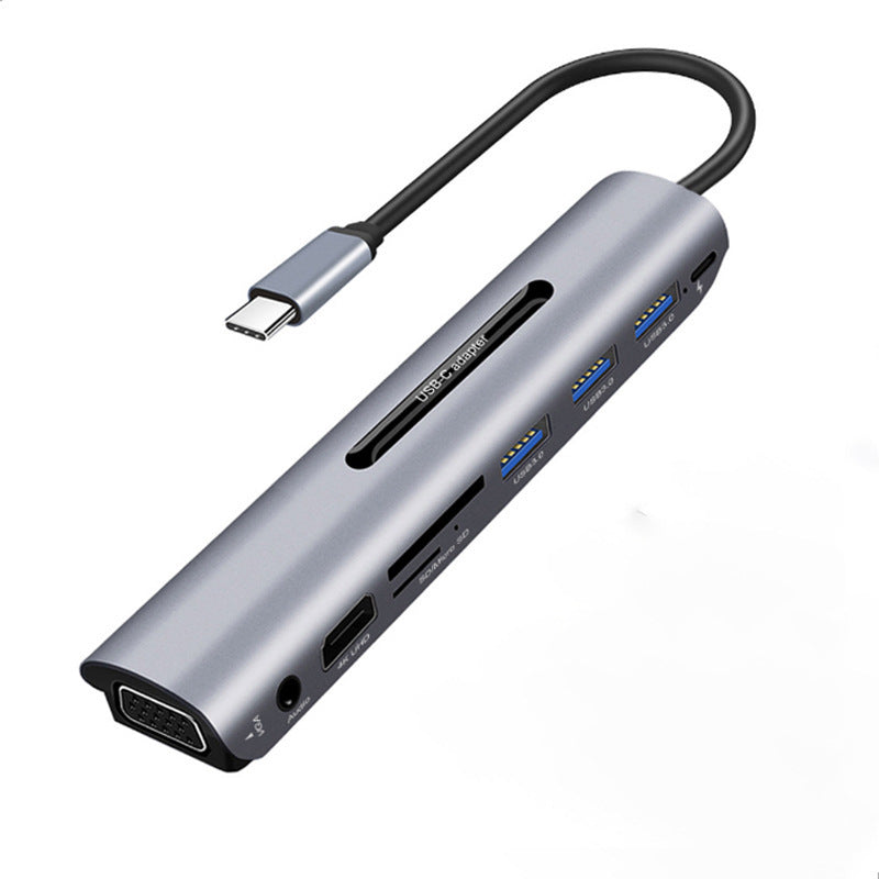 USB C HUB docking station - 9 in 1 Type-C HDMI VGA low temperature mobile computer expansion docking accessories