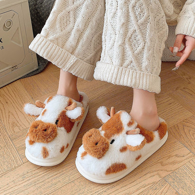 Olaf & Elsa™ Soft-Stitched Cow Slippers