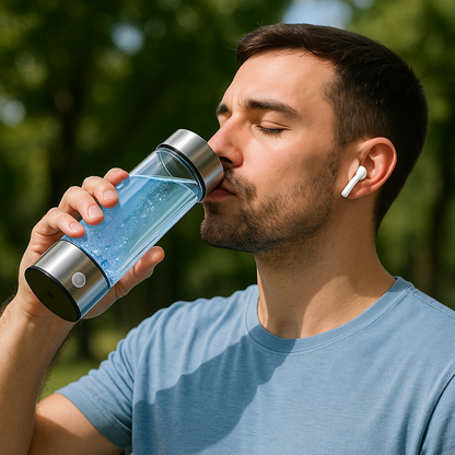 Hydrogen Water Bottle – Dual Chamber Hydrogen & Oxygen Generator