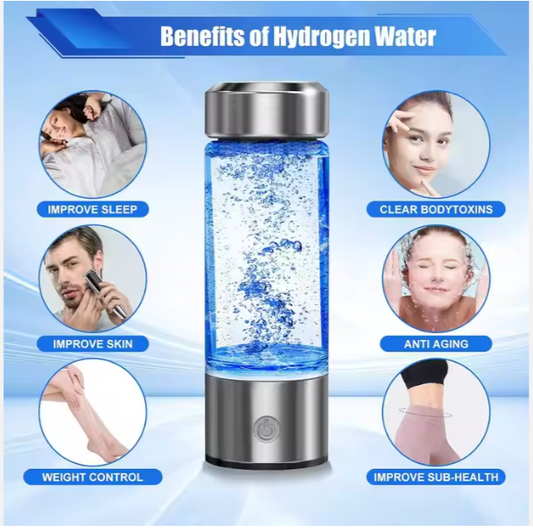 Hydrogen Water Bottle – Dual Chamber Hydrogen & Oxygen Generator
